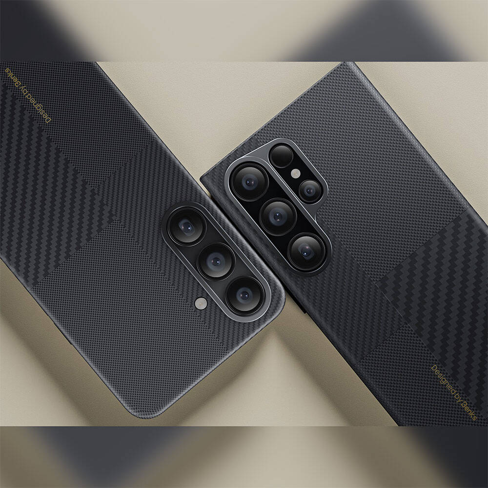 Benks Montage ArmorAir Galaxy S24 Ultra Magsafe Karbon Fiber Kevlar Kılıf Benks Montage ArmorAir Galaxy S24 Ultra Magsafe Karbon Fiber Kevlar Kılıf